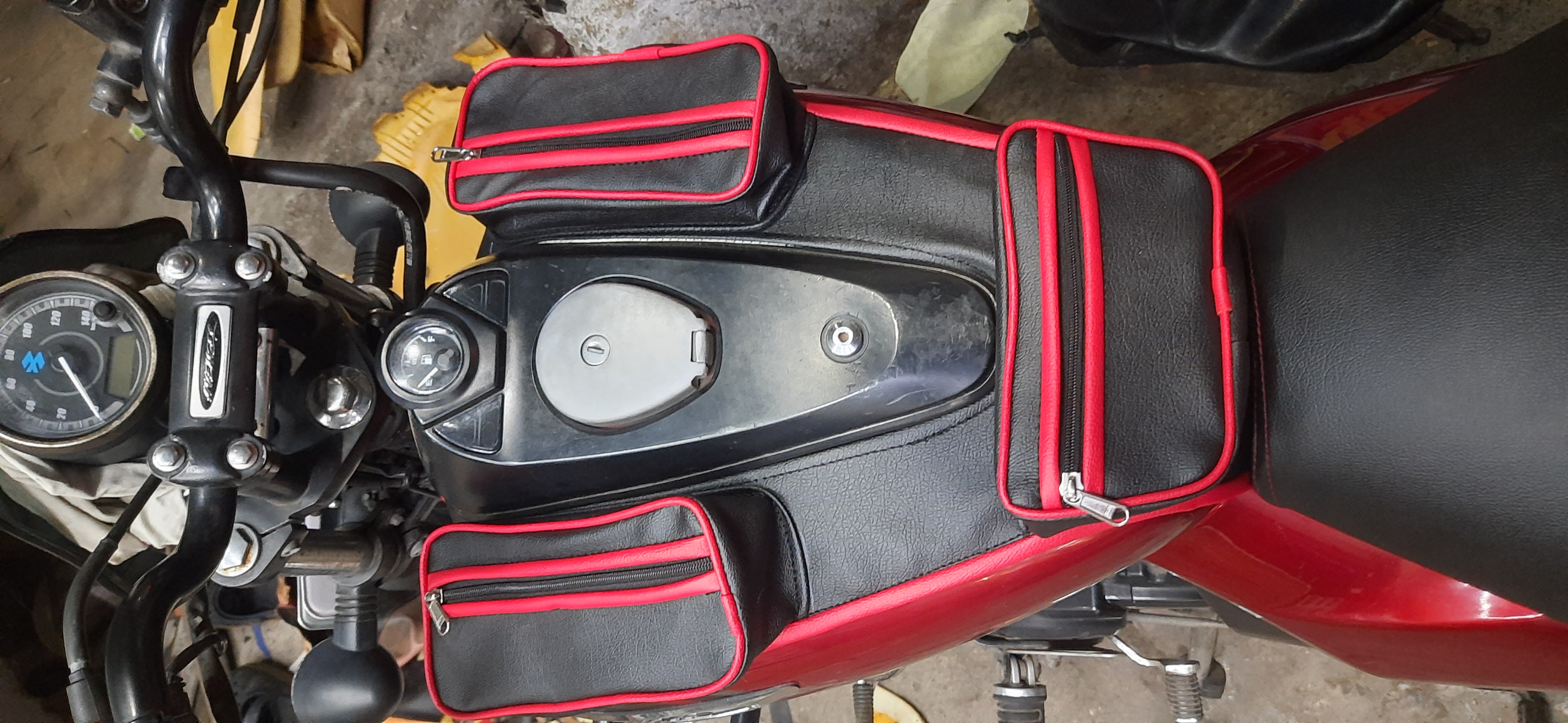 Custom tank and seat cover installation
